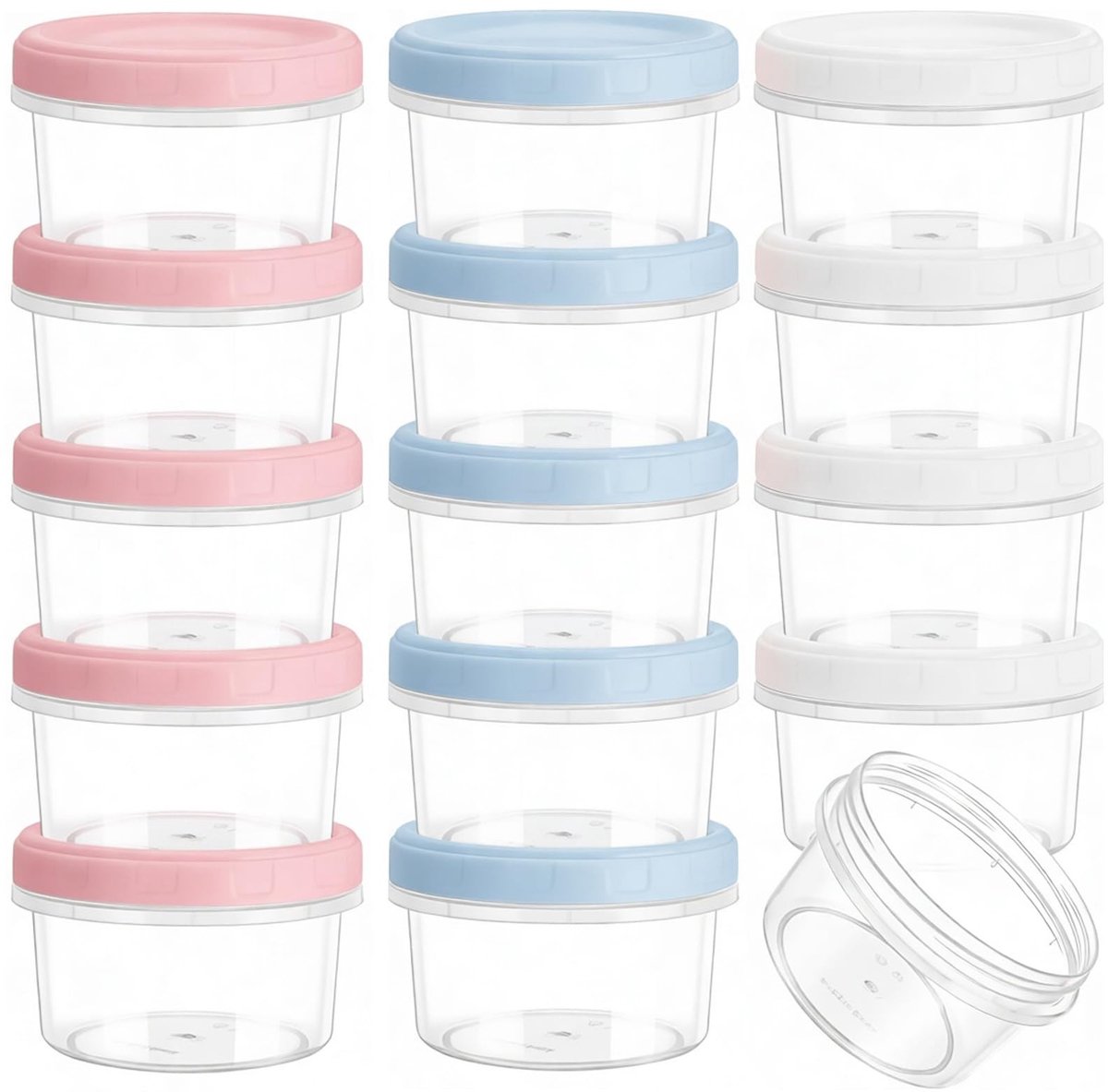 Omgoods - Set van 15 Herbruikbare Plastic Voedselcontainers met Deksel