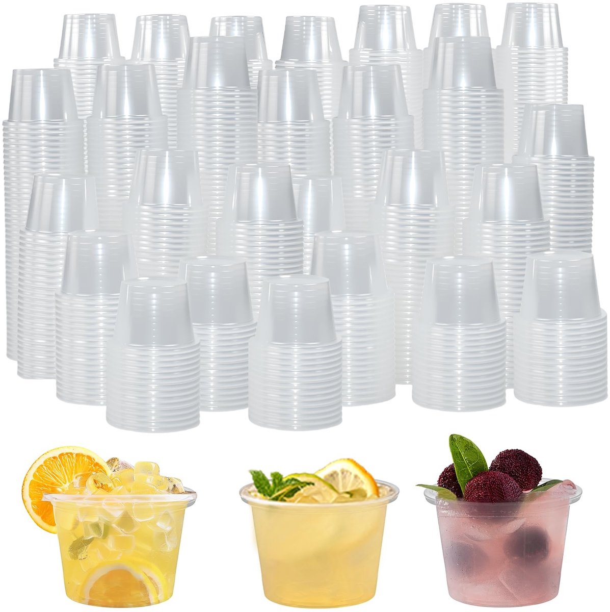 Omgoods - Set van 1000 Transparante Plastic Shot Cups 25 ml