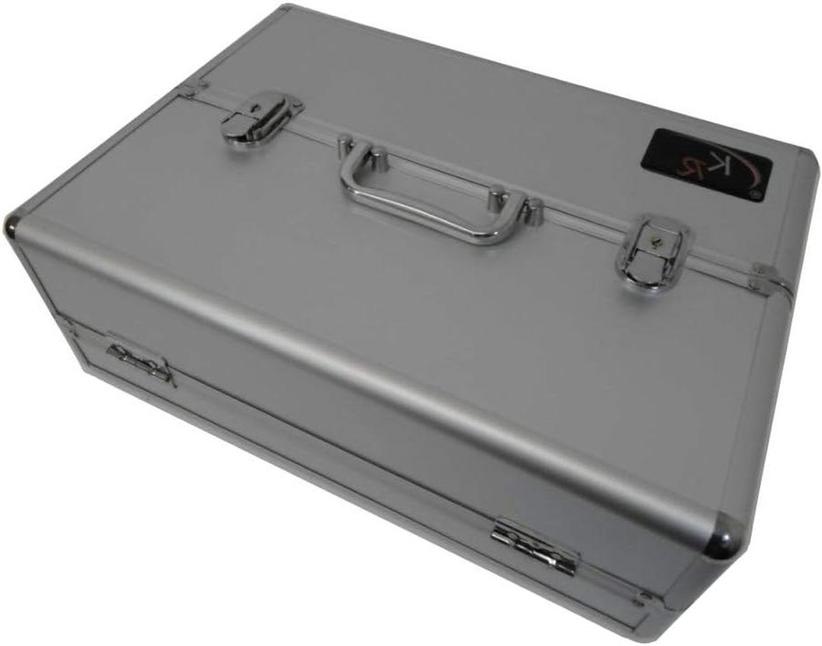 Aluminium Model Koffer - Miniatuur Transporttas - Miniaturen Opbergen - Dubbel Deksel Met Lade