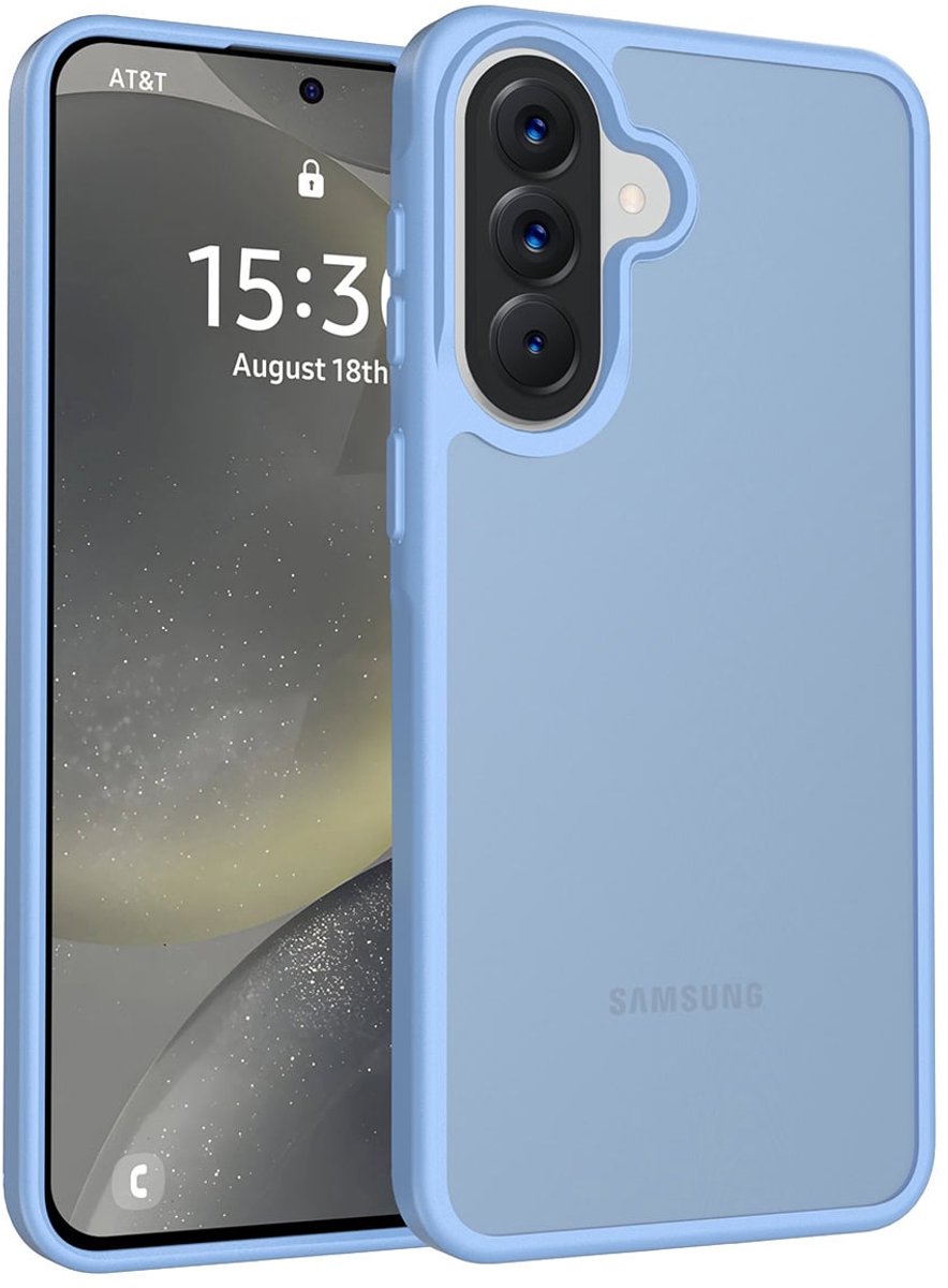 Solidenz Hoesje - geschikt voor Samsung Galaxy A27 - Frosted transparante hoes - Sierra Blauw