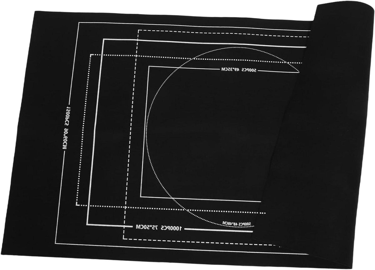 Puzzel Opbergmat - Puzzelmat Vilt - Puzzels Opbergen - Draagbaar en Beschermend - 116 x 66 cm - Zwart