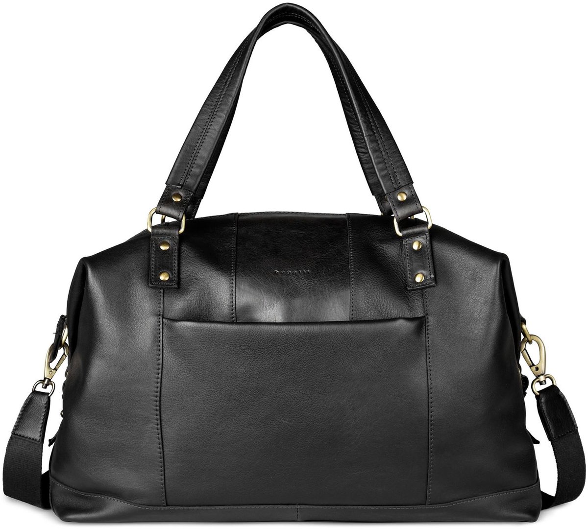 bugatti Leren reistas Ryan Weekender Black zwart