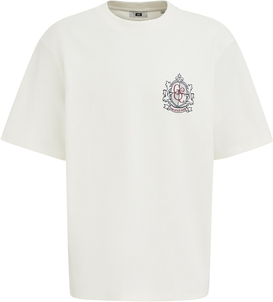WE Fashion Heren heavyweight loose fit T-shirt met print