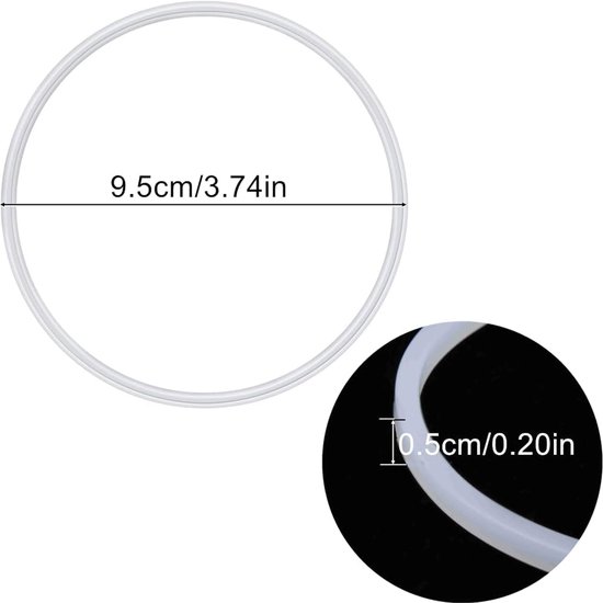 SnelShoppen - 2 Stuks Citrus Juicer Vervangingsrubber Seal voor Juicer 600W - Hoge Kwaliteit Silicone - Perfecte Pasvorm voor Sapcentrifuge - Keuken A van Snelshoppen — afbeelding 5