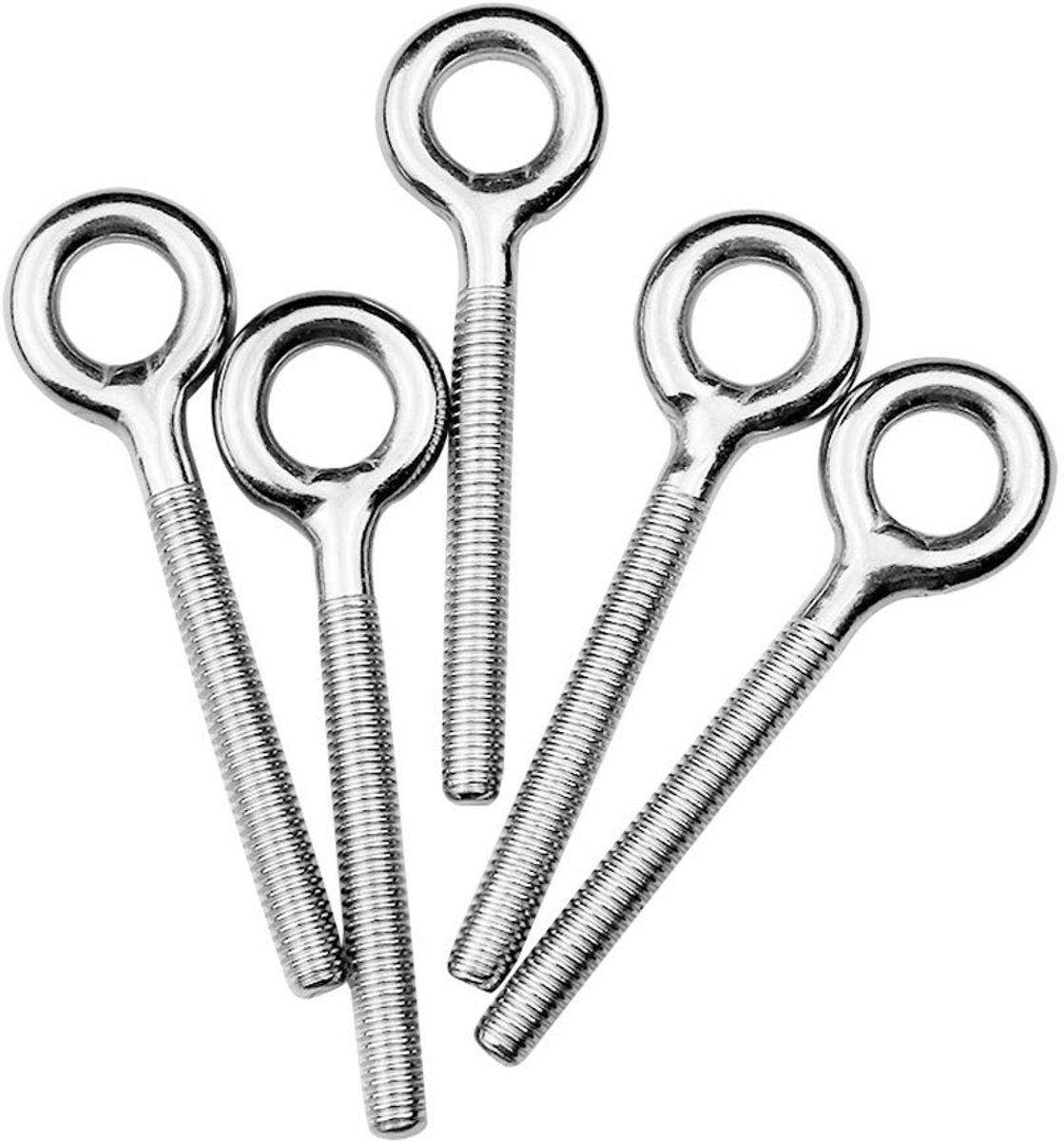 SnelShoppen - 10 Stuks M4 Oogbouten 304 RVS Ringbouten Handvastzetten Corrosiebestendig voor Lifting en Diverse Engineering Toepassingen