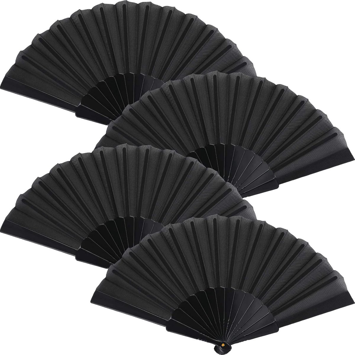 Handv fan 23 cm - Zwart - Vouwbaar - Ideaal voor warme dagen - SnelShoppen