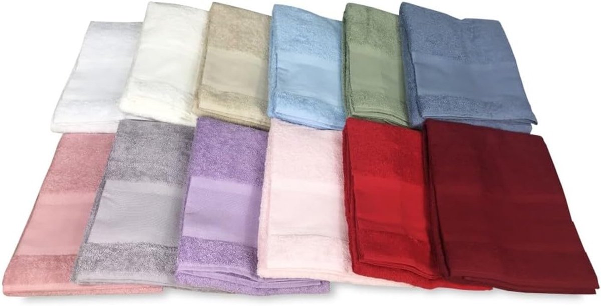 Towel set 1+1 - grijs - 100% katoen - perfect voor borduren - SnelShoppen
