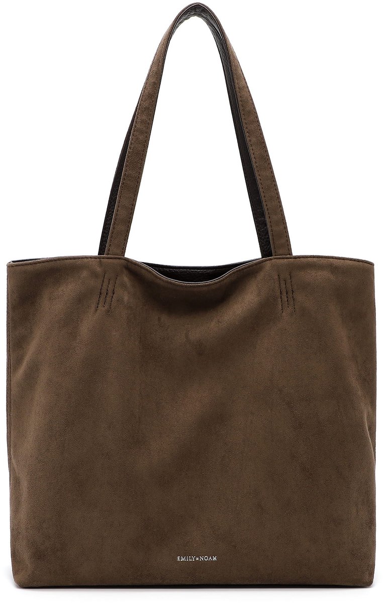 EMILY & NOAH Shopper E&N Eva Suede ( 65173 ) - Dames handtassen - oliv 960