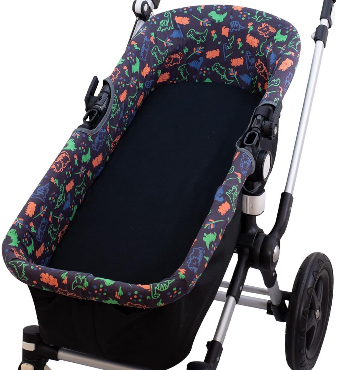 SnelShoppen - Carrycot Cover voor Baby's - Happy Dino - Handmade, Hoogwaardige Kwaliteit, Bescherming, Meerdere Kleuren, Geschikt voor Kinderen
