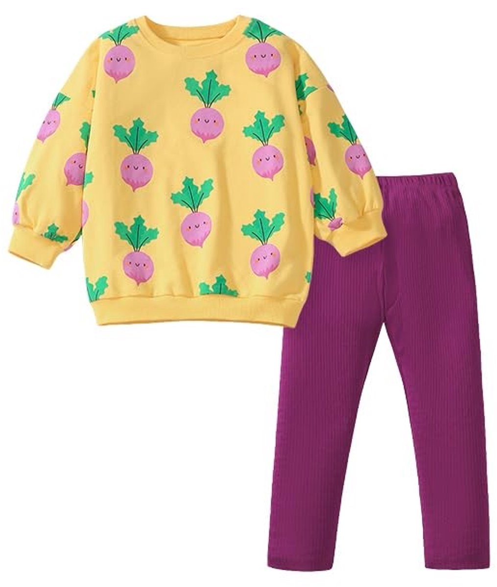 Omgoods - Casual Kledingset voor Kinderen met Hartprint (2-7 Jaar)