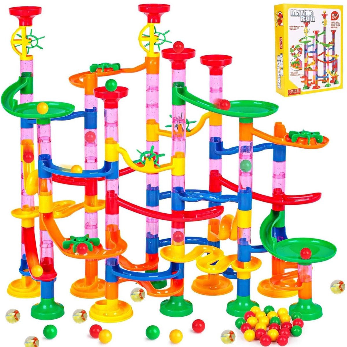 Omgoods - 139-delige Ball Track Set voor Kinderen vanaf 3 Jaar