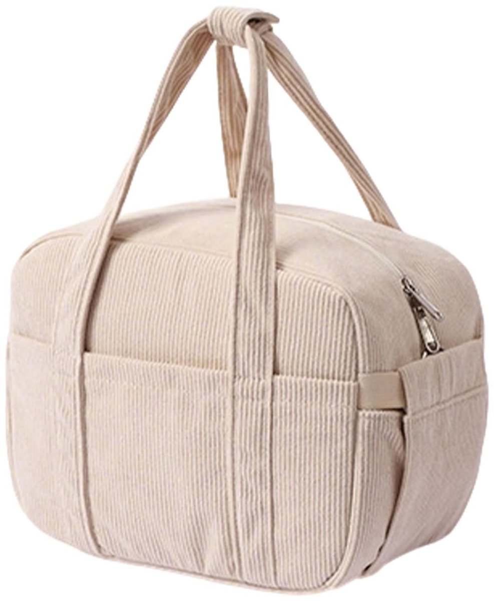 Omgoods - Small Cooler Bag voor Vrouwen - Corduroy Lunch Bag met Insulation en Verstelbare Schouderbanden