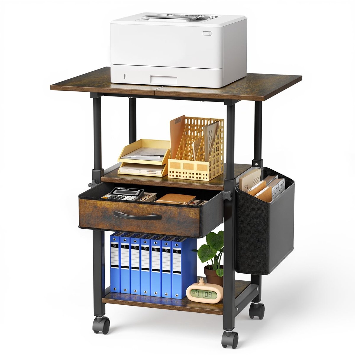 Omgoods - Printerhouder met Wielen en Robuust Ontwerp