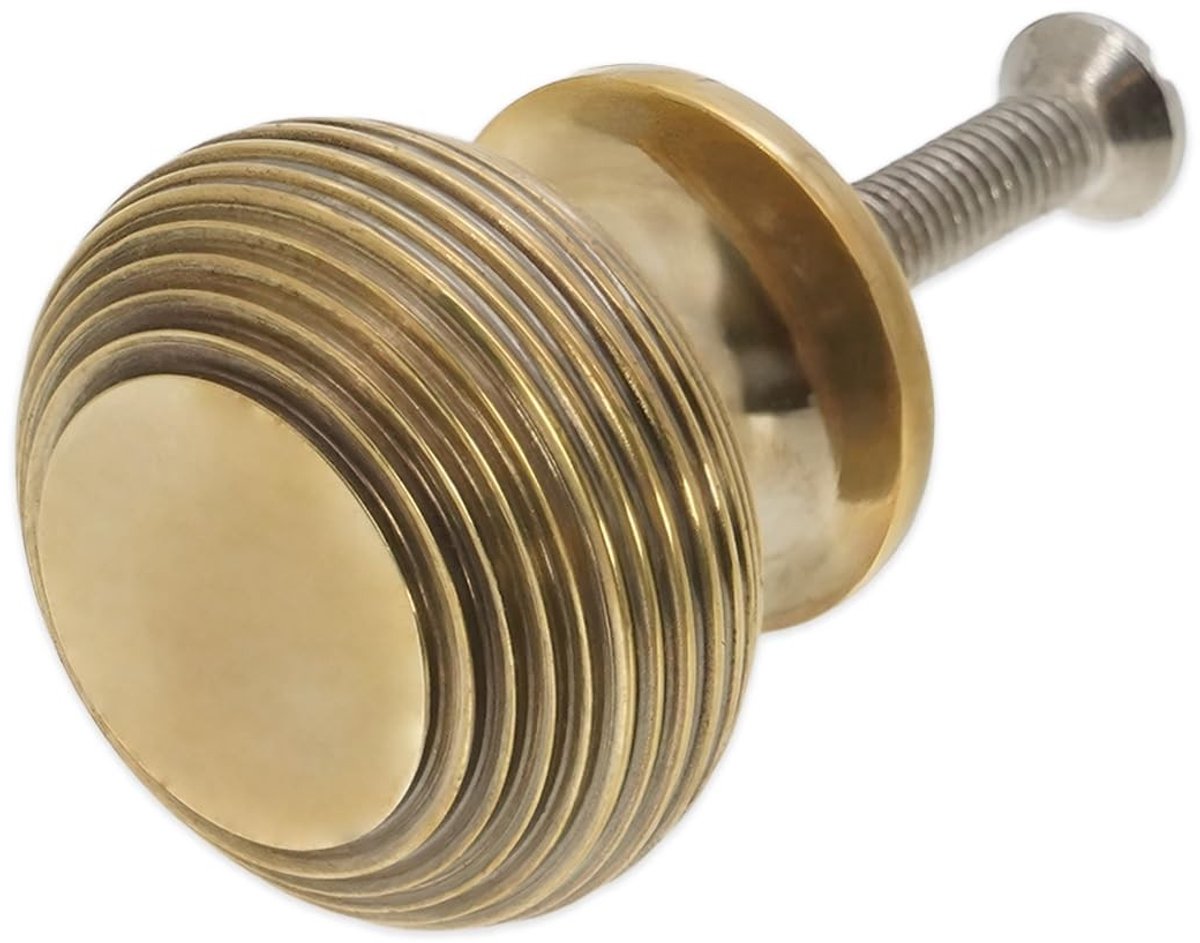 Omgoods - Vintage Stijl Bijenkorf Kast Deurknop van Massief Messing, 40mm