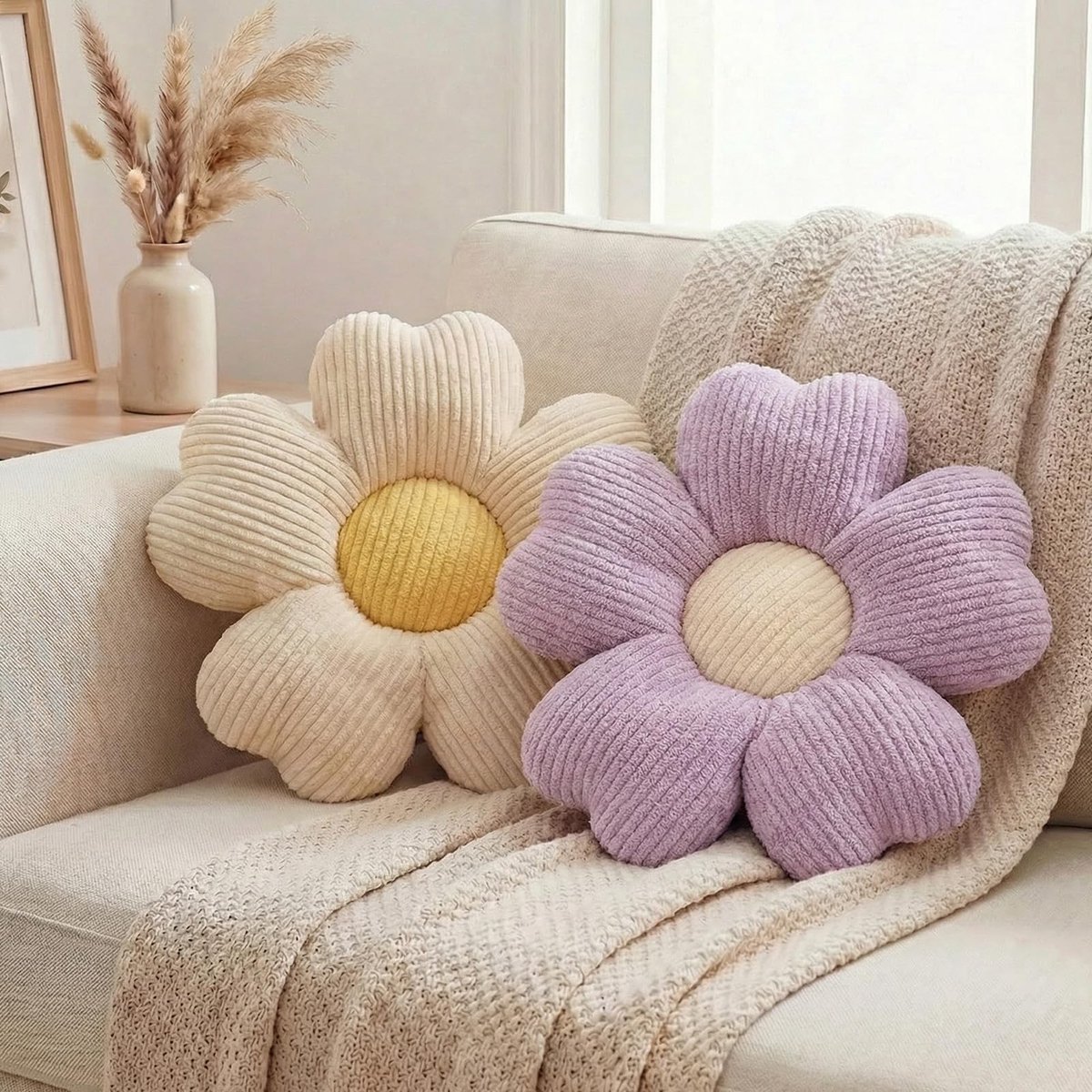 Omgoods - Bloem Zitkussens - Kussen voor Sofa met Esthetische Kersenbloesems