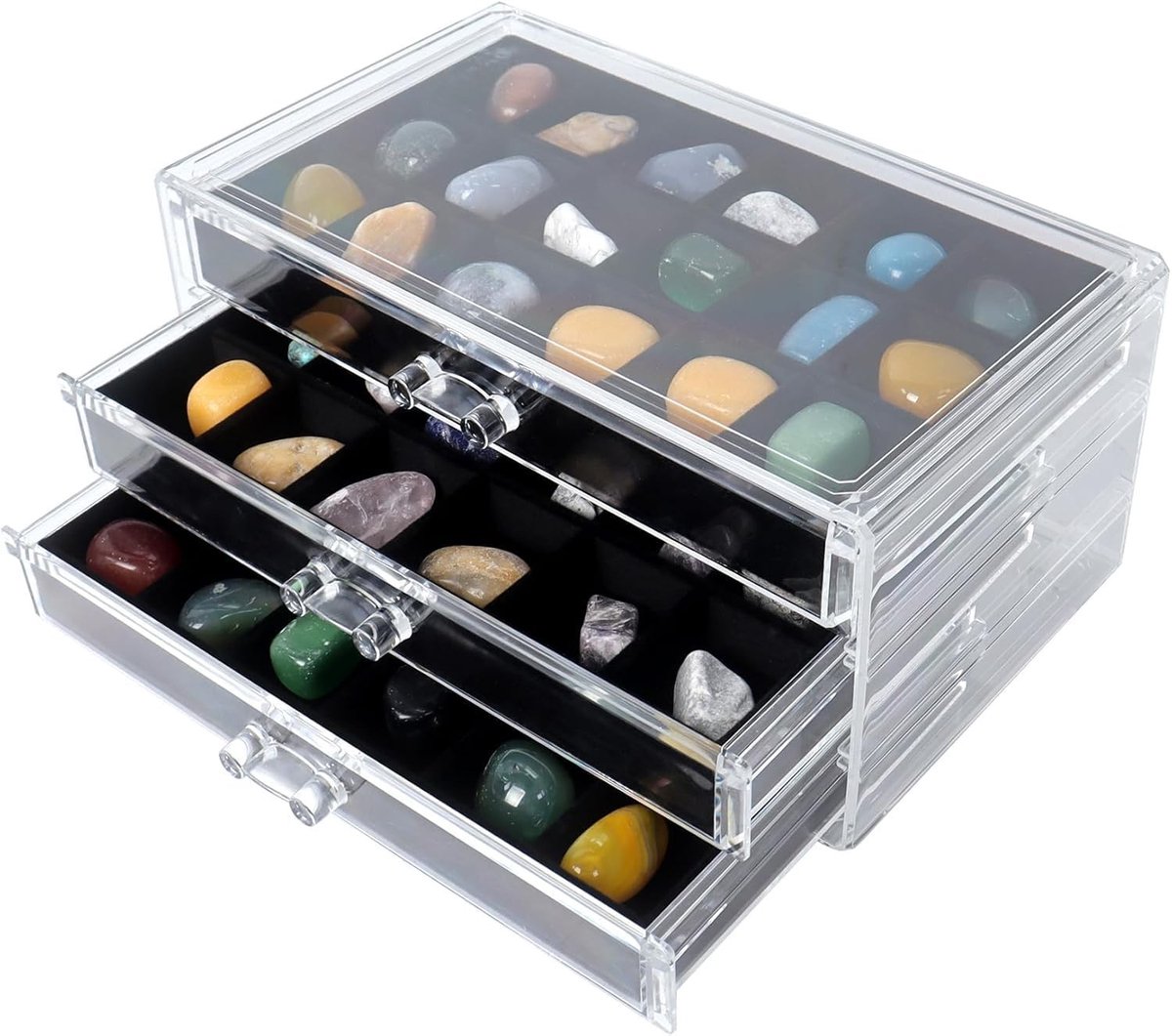 Omgoods - Acryl Sieradenopberger met Velours Inleg