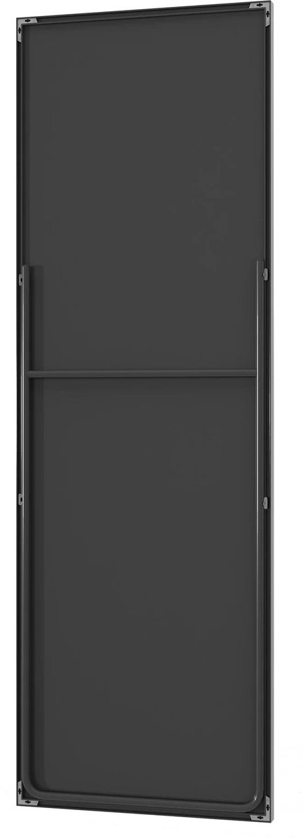 Vloerspiegel 180 X 80 Cm Zwart - met Metalen Frame