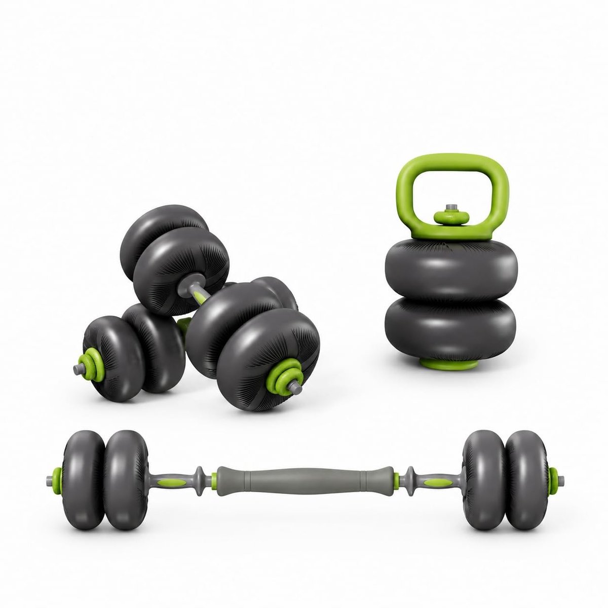 Omgoods - Verstelbare Dumbbells Set 20kg 4-in-1 voor Thuis Gym