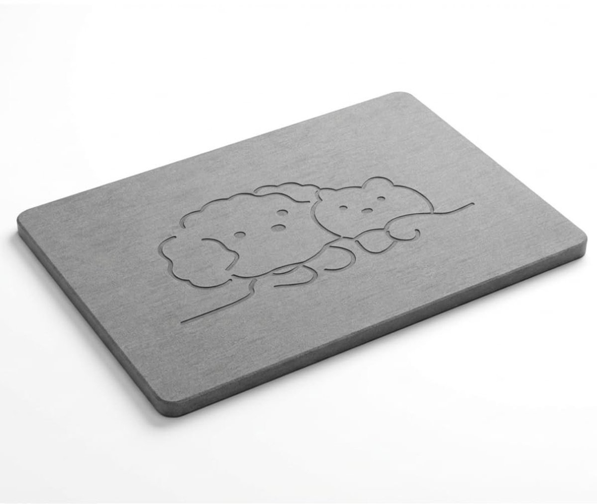 Omgoods - Sneldrogende Steen Badmat 60 x 40 cm, Antislip voor Douche en Bad