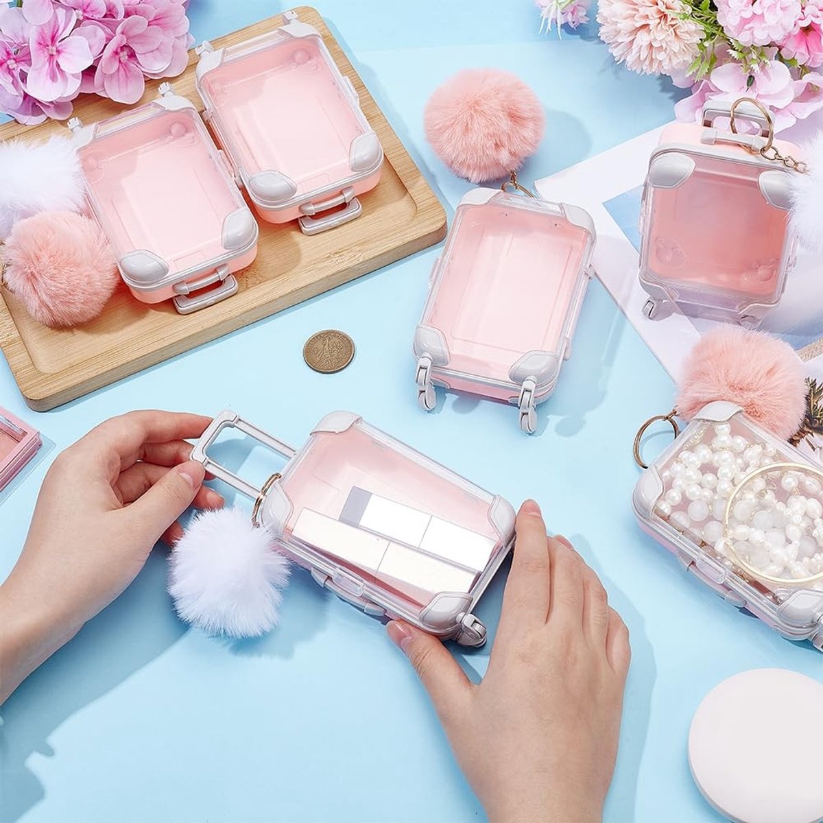 Omgoods - Mini Koffer Cadeaubox voor Oogwimpers en Make-up