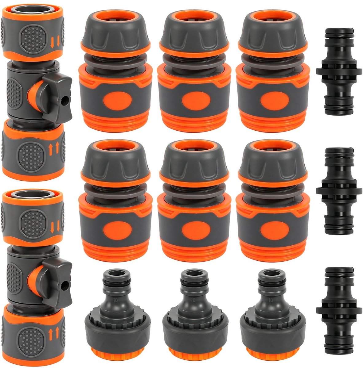 Omgoods- Tuinkoppeling 1/2 inch - Slangaansluiting 14 Stuks - Slangverbindingsset - Slangkoppeling - Connector voor Slangverlenging - Wateraansluiting Tuin - Slangconnector