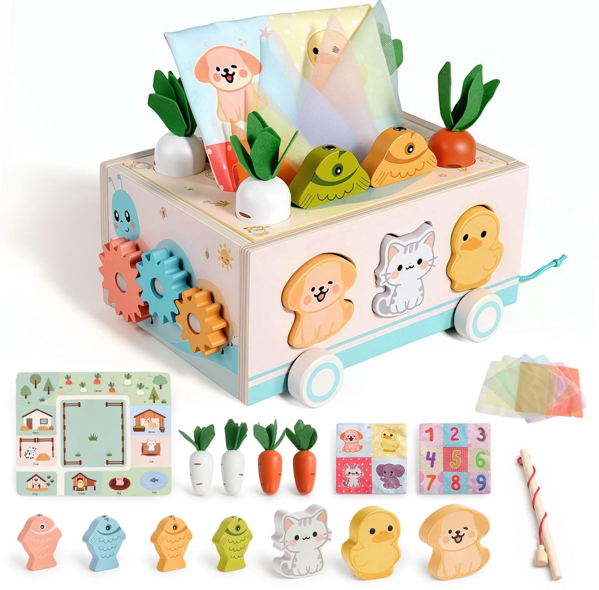 Omgoods - 7-in-1 Montessori Houten Speelgoed voor Kinderen