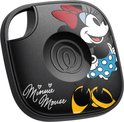 Zwarte Tile tracker met Minnie Mouse op een sleutelring.