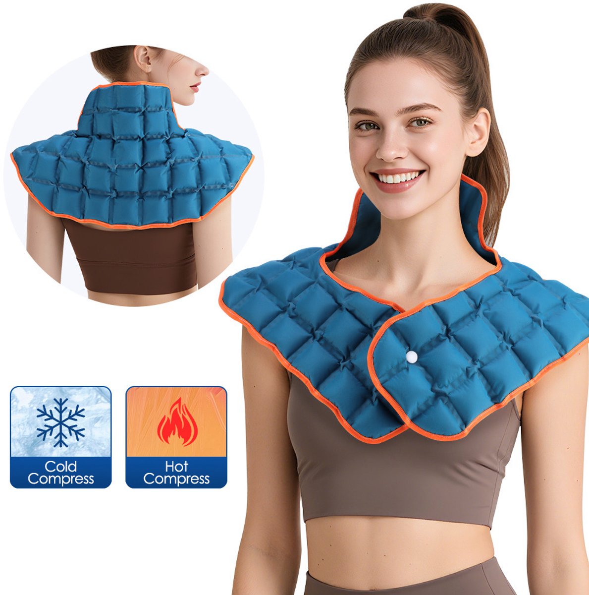 Schouderijspack, warmtekompres voor warme en koude kompressen, warmtepak voor herstel na blessures, voor mannen en vrouwen, voor buiten, thuis, op reis, in de sportschool en voor dagelijks gebruik.