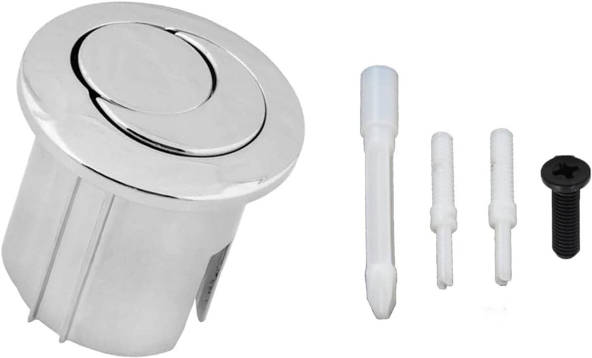 Dubbele en korte toilet drukknop in chroom, multifunctioneel en kleurrijk ontwerp voor moderne toiletten