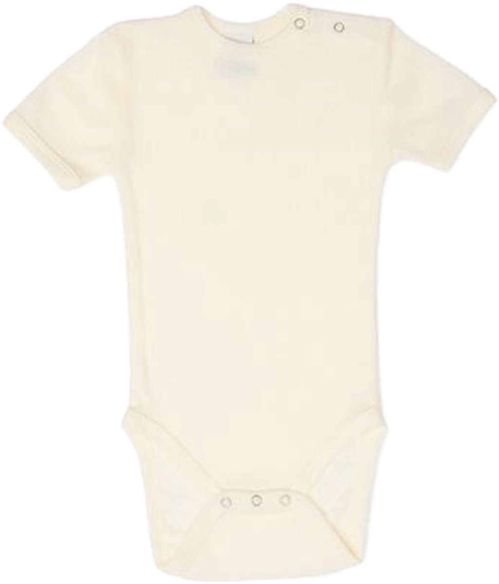 Smallstuff Romper Korte Mouw - Maat 74 - Merino Wol - Off White
