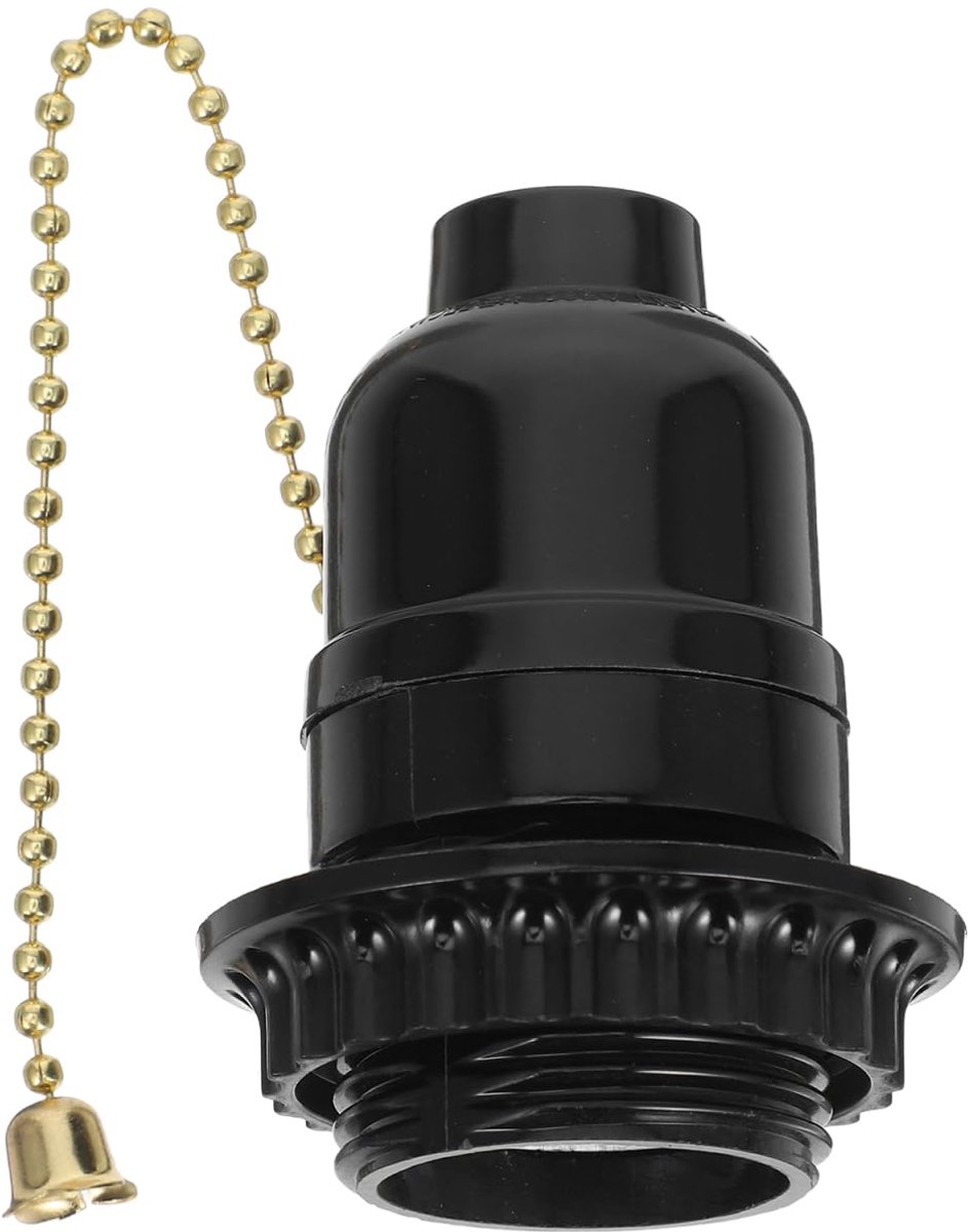 UKCOCO Lamp holder for pull chains: lamp holder with standard wire base E27, with switch for pull chain lamps for - ShopVlot