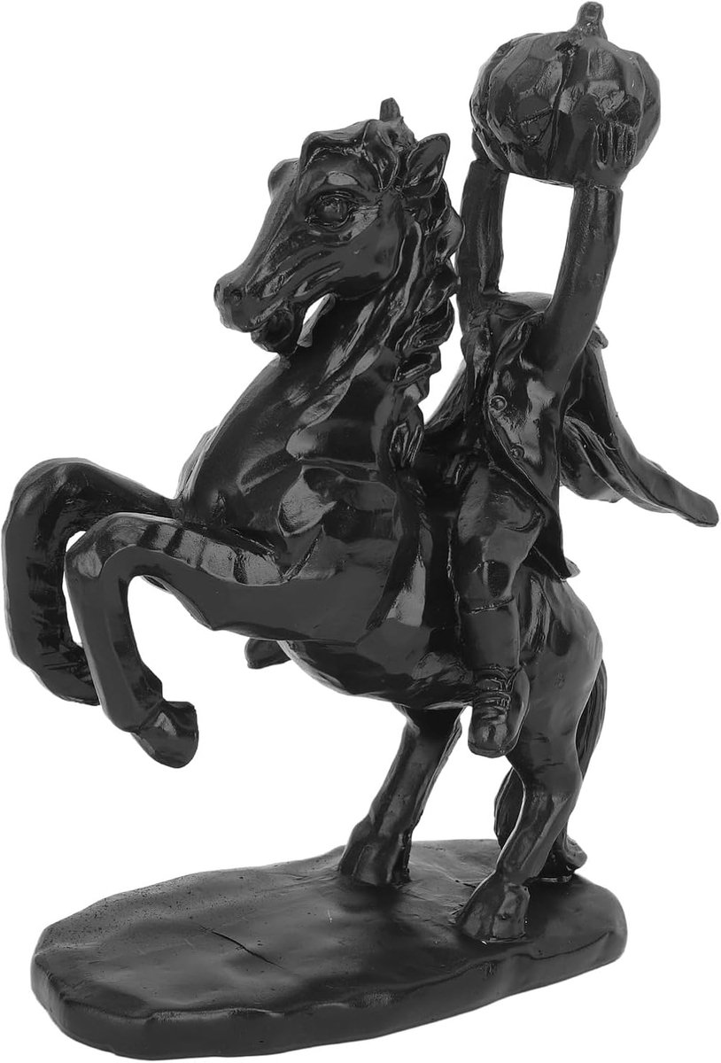 Topyond Headless Horseman Decor, Headless Horseman Statue with Pumpkin Horror, Handmade Resin, Headless Knight - ShopVlot