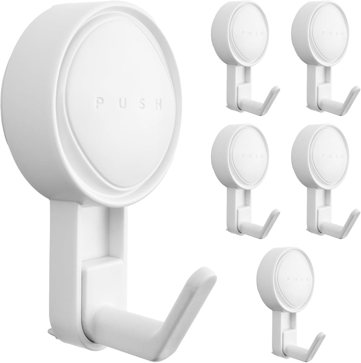 Suction Cup Hook, Strong Vacuum Suction Cup Hook, No Drilling Required, Suction Cups with Hooks, Extra Strong, for - ShopVlot