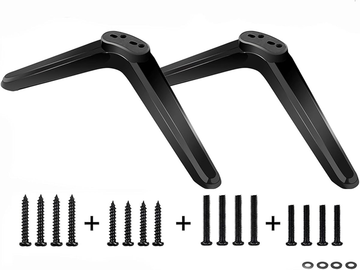 1 Pair Feet for Replacement Foot, TV Holder with Screws, Universal TV Stand, TV Stand Feet for TV Stand, Replacement - ShopVlot