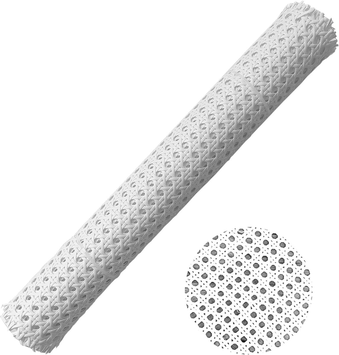 White Rattan Roll 15.8" x 6.6ft - ShopVlot