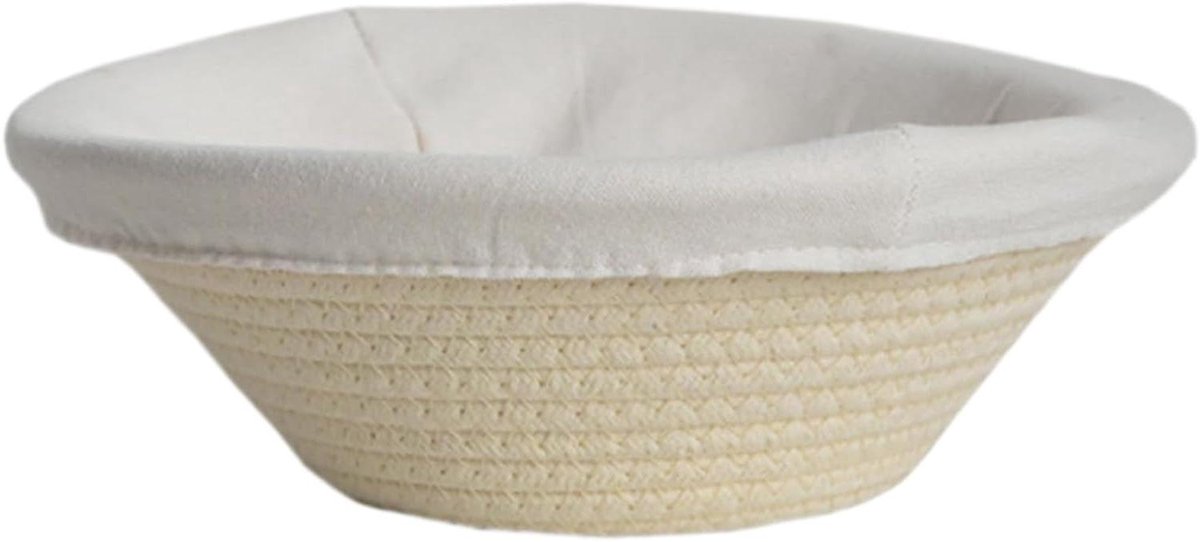 Rijsmand Rond - Broodmand Hefmand - Brood Bakken - Handgevlochten Katoen - 20.8 cm Diameter - Niet gespecificeerd