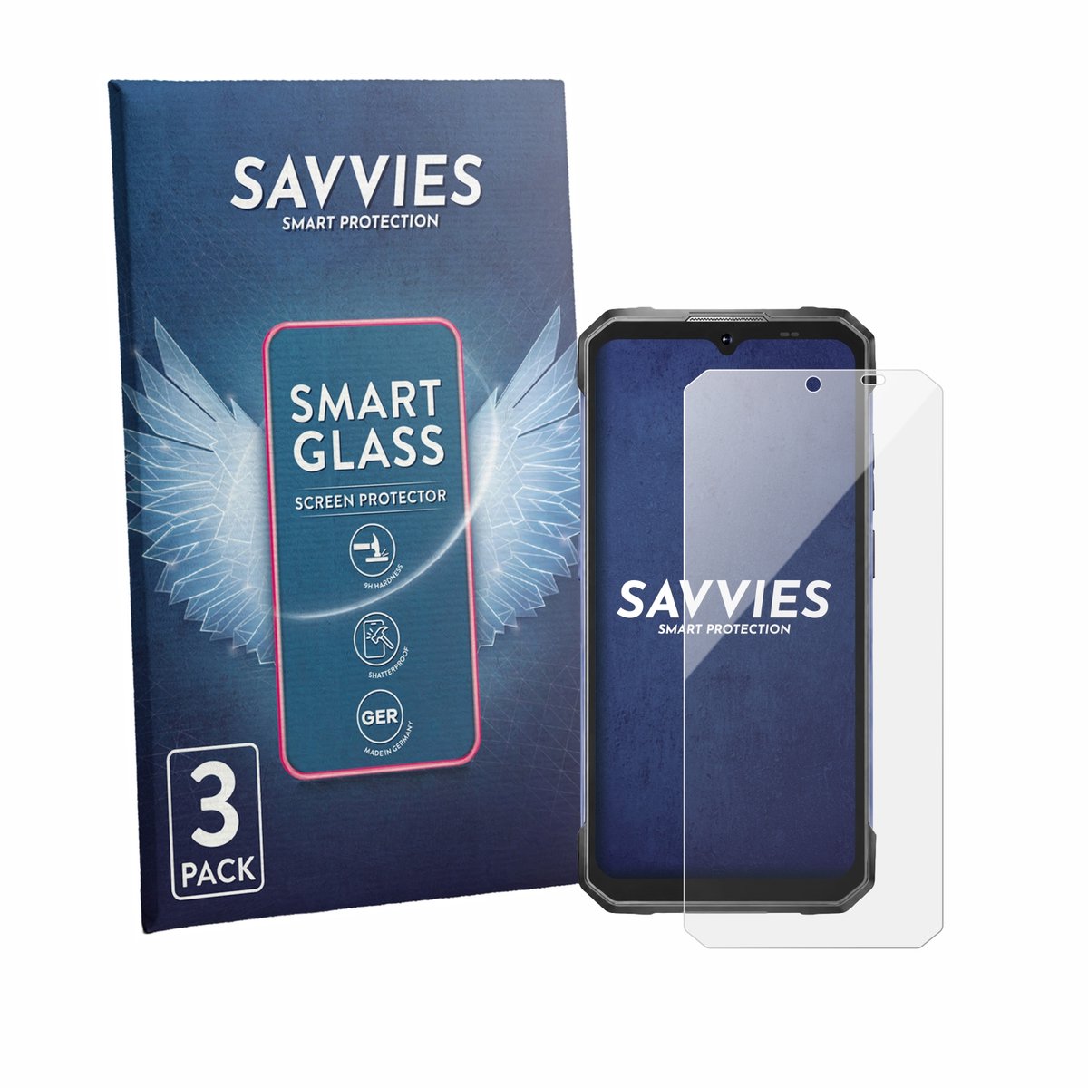 3 Stuks Savvies Screenprotector - geschikt voor Hotwav Cyber 17 - beschermfolie glas transparant
