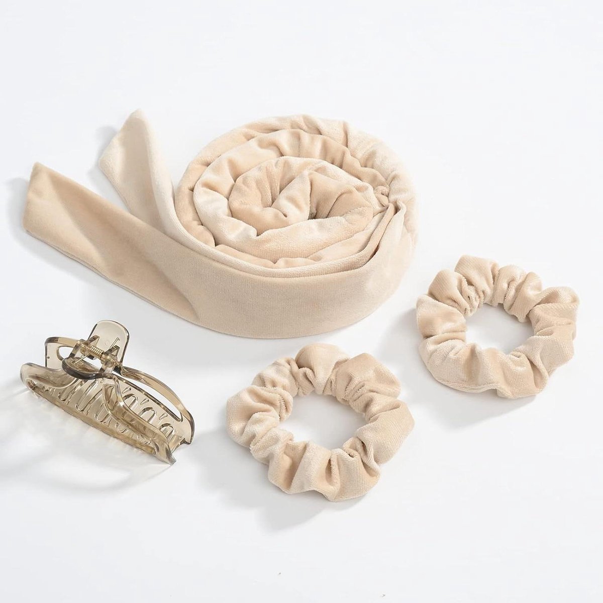 Hitteloze Krulspelden - Haarrollers Natuurlijke Golven - Haar Stijlen - Geen Hitte Beschadiging - One Size Fits All - Beige