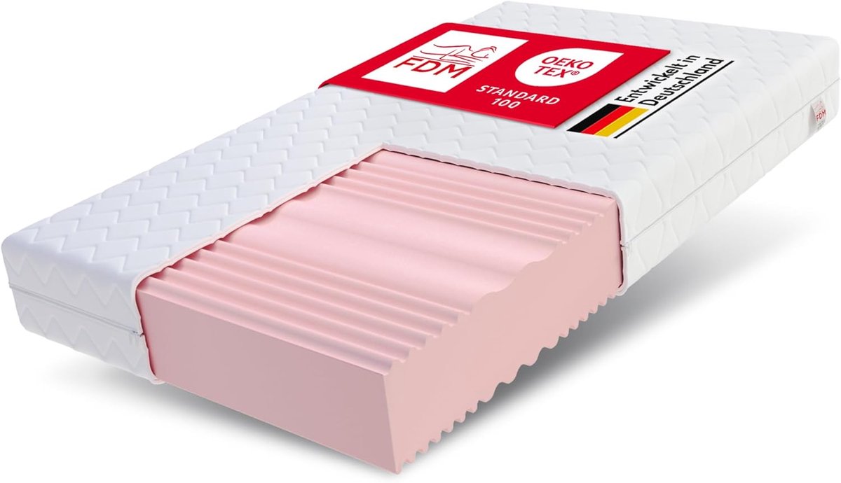 FDM Matras, 160 x 200 cm, hardheid H3 H4, hoogte 24 cm, koudschuimmatras, dubbelzijdige rolmatras, HR-schuim, 7 - ShopVlot