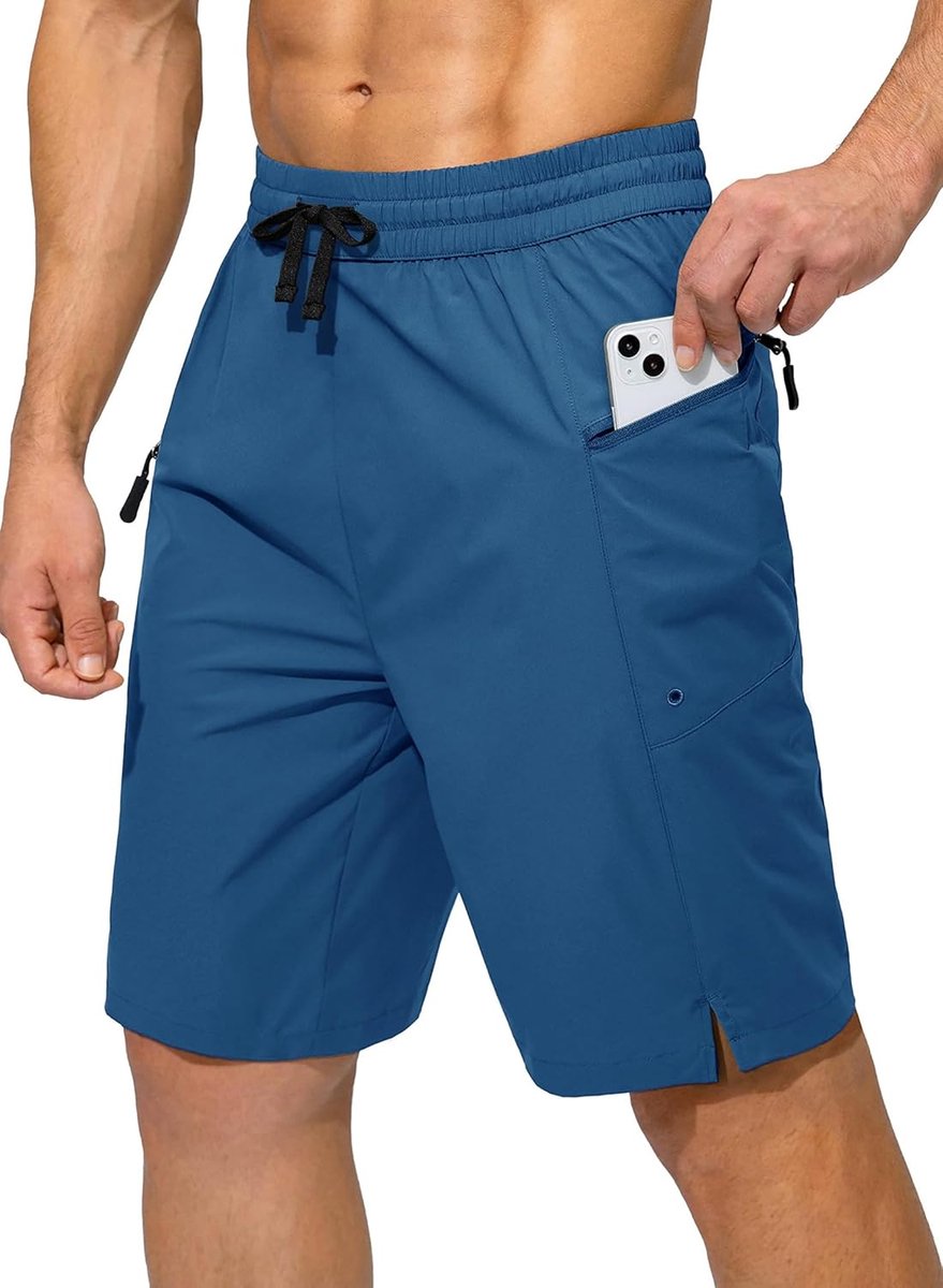 Shorts voor heren met zakken met ritssluiting, waterdicht, surfen, sneldrogend, shorts met net