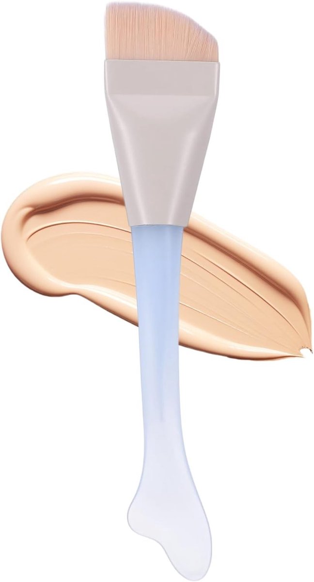 2-in-1 Siliconen Maskerkwast voor Gezichtsmaskers, Flexibele Applicator voor Huidverzorging en DIY Reinigingsmaskers
