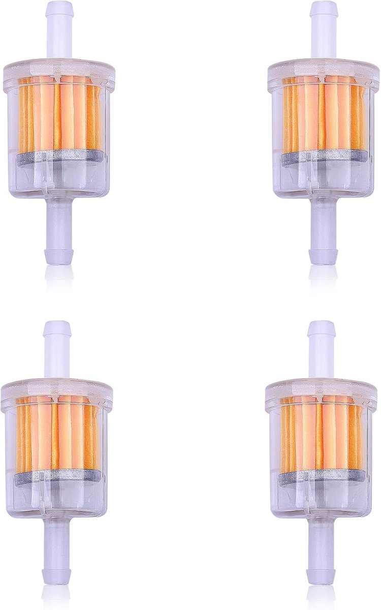 Set van 4 brandstoffilters voor zitmaaier, gazontractor, vervanging voor 493629 691035 695666 AM108356 Tecumseh 34279 A