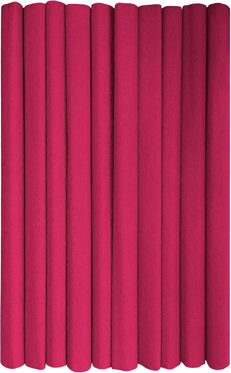 Crêpepapier Rollen voor Kinderen DIY en Decoraties - Pakket van 10 rollen (50 cm x 200 cm, 28 g/m2) - 09 kastanjebruin
