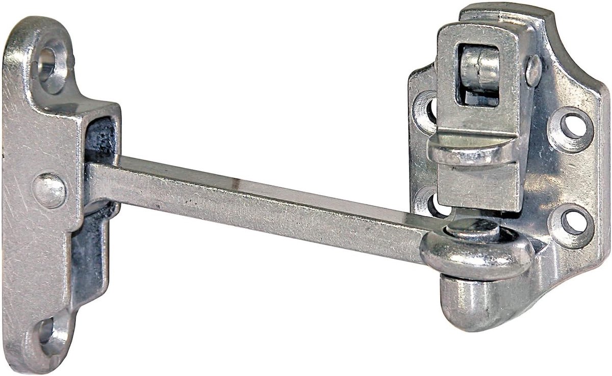 Products DH304 Heavy-Duty Aluminum Door Hold Back, 4 Inch Hook and Keeper Spring-Loaded Latch