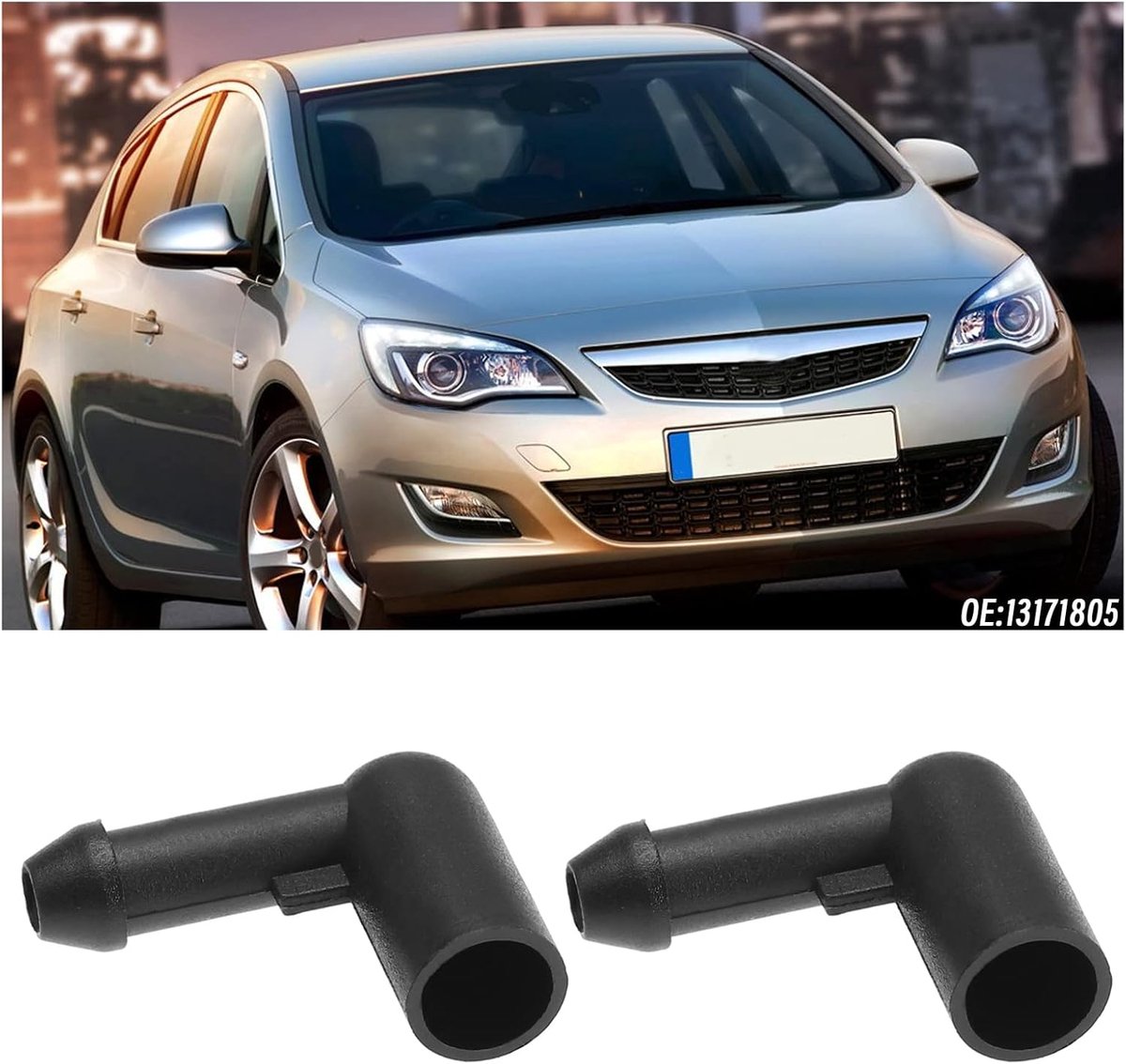 2 stuks Auto-ruitensproeier-slangverbinders 13171805 13257350 1452941 compatibel met Vastra H/Corsa D/Zafira B ruitensproeier-slanguitloop adapters