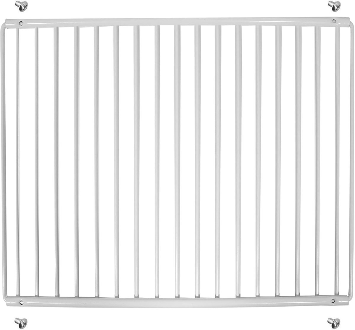 Universele koelkast/vrieskist plank, instelbaar, wit kunststof gecoat, uitschuifbare armen (Groot, 425 mm - 670 mm x 320 mm)