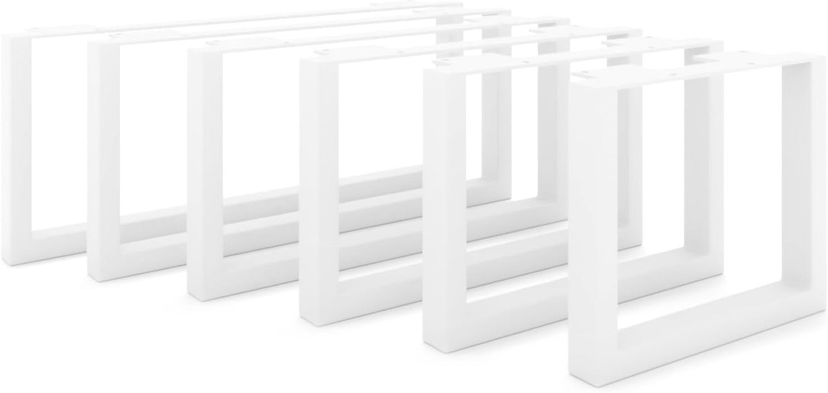 SnelShoppen - HEVVA 25 cm Hoge Meubelpoten Set van 2, Wit, Ideaal voor Kast, Bank, Bed of Ladekast, Stijlvolle Metalen Meubelpoten met Corrosiebestend