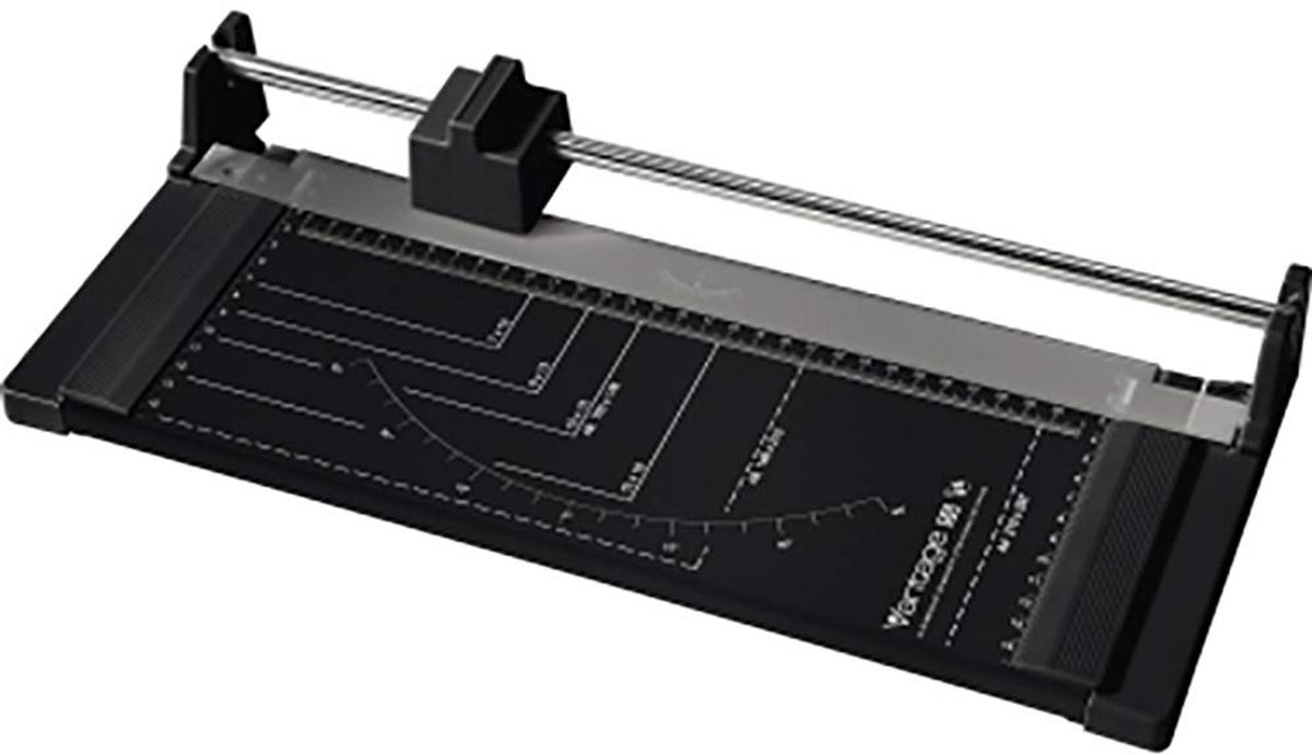 SnelShoppen - Vantage 50 Roll & Snijmachine - 12 Inch Snijlengte - 5 Vellen Capaciteit - Automatische Persing - Zelfslijpend - Zwarte Metaal Snijtafel