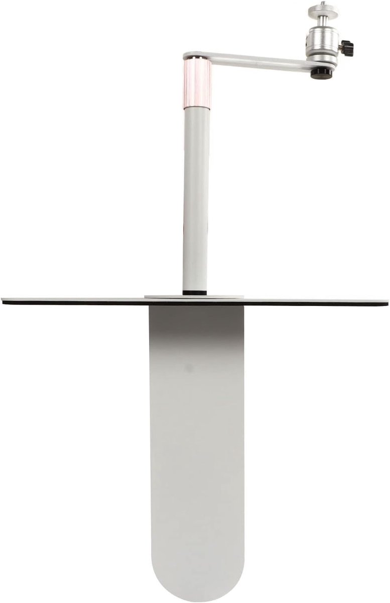 Projectorstandaard voor bedframe en bureau, metalen C-klembeugel, 24-40 cm verstelbare hoek projectormontagehouder 1/4 inch draad voor desktop sofa bed, wit
