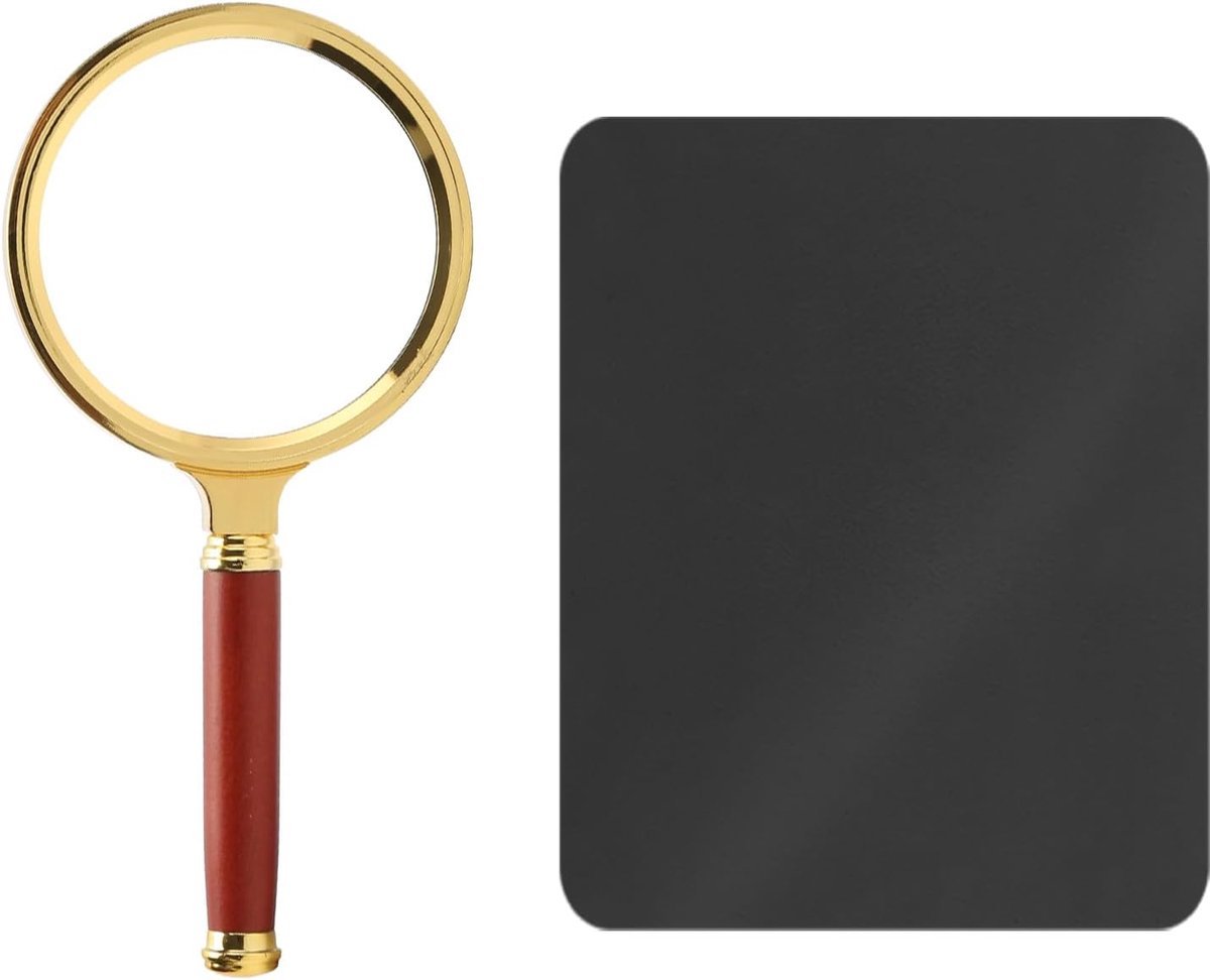 1 x handvergrootglas + 1 x reinigingsdoek, 10-voudige loep met hoge resolutie, geschikt voor kinderen, studenten en senioren om te lezen en te bekijken